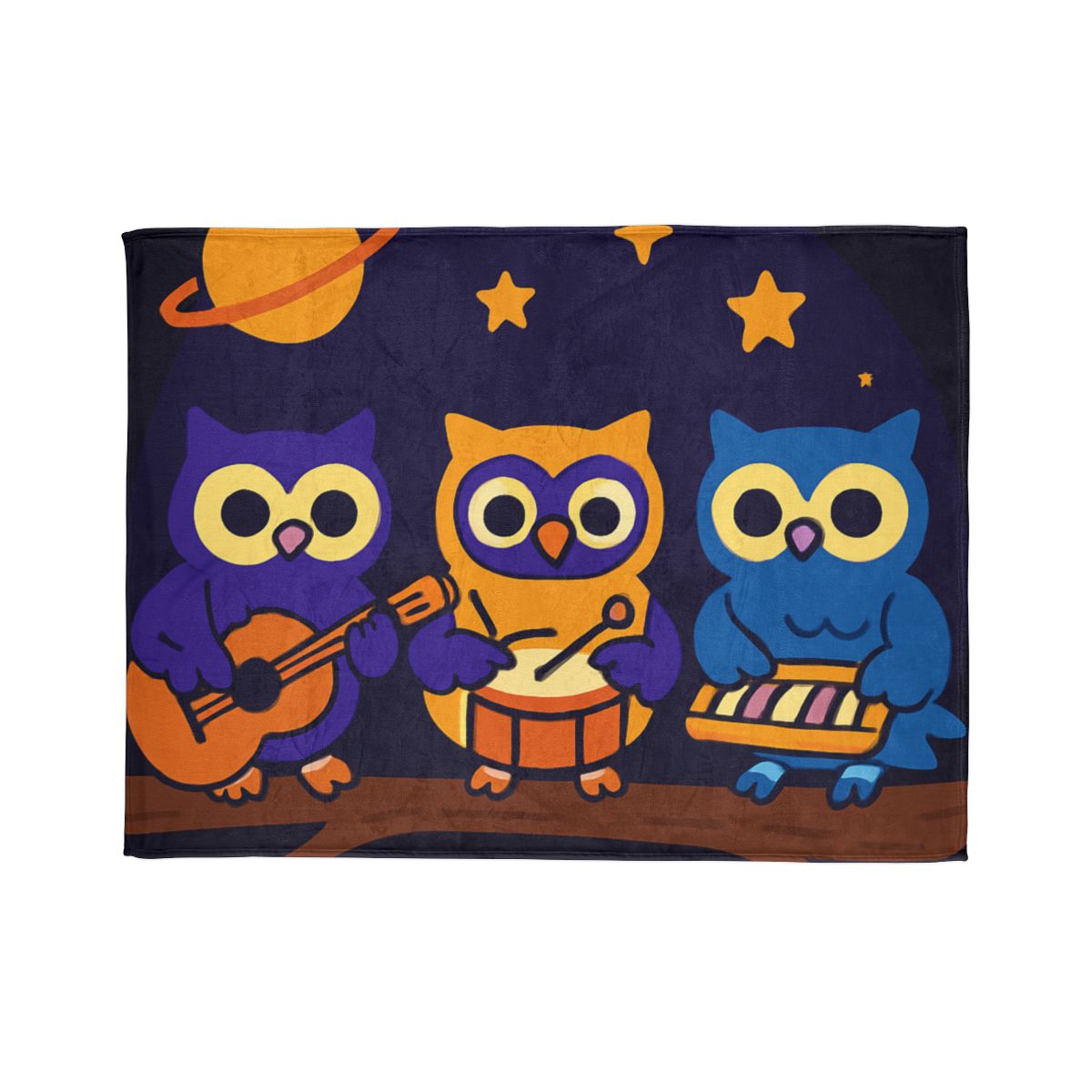 Star Song Owl Band stylish throw blankets