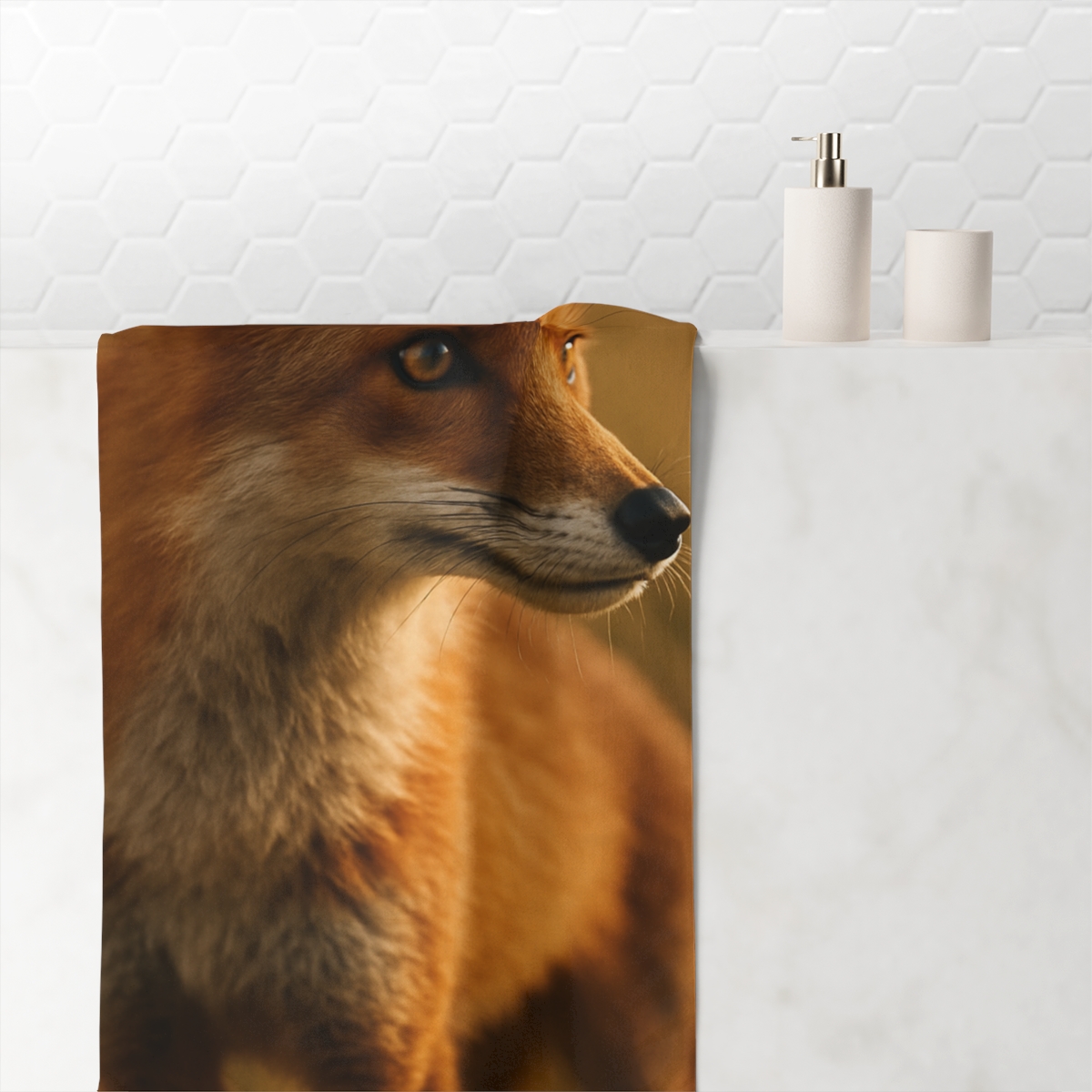 Crimson Whisper Red Fox comfortable face towels