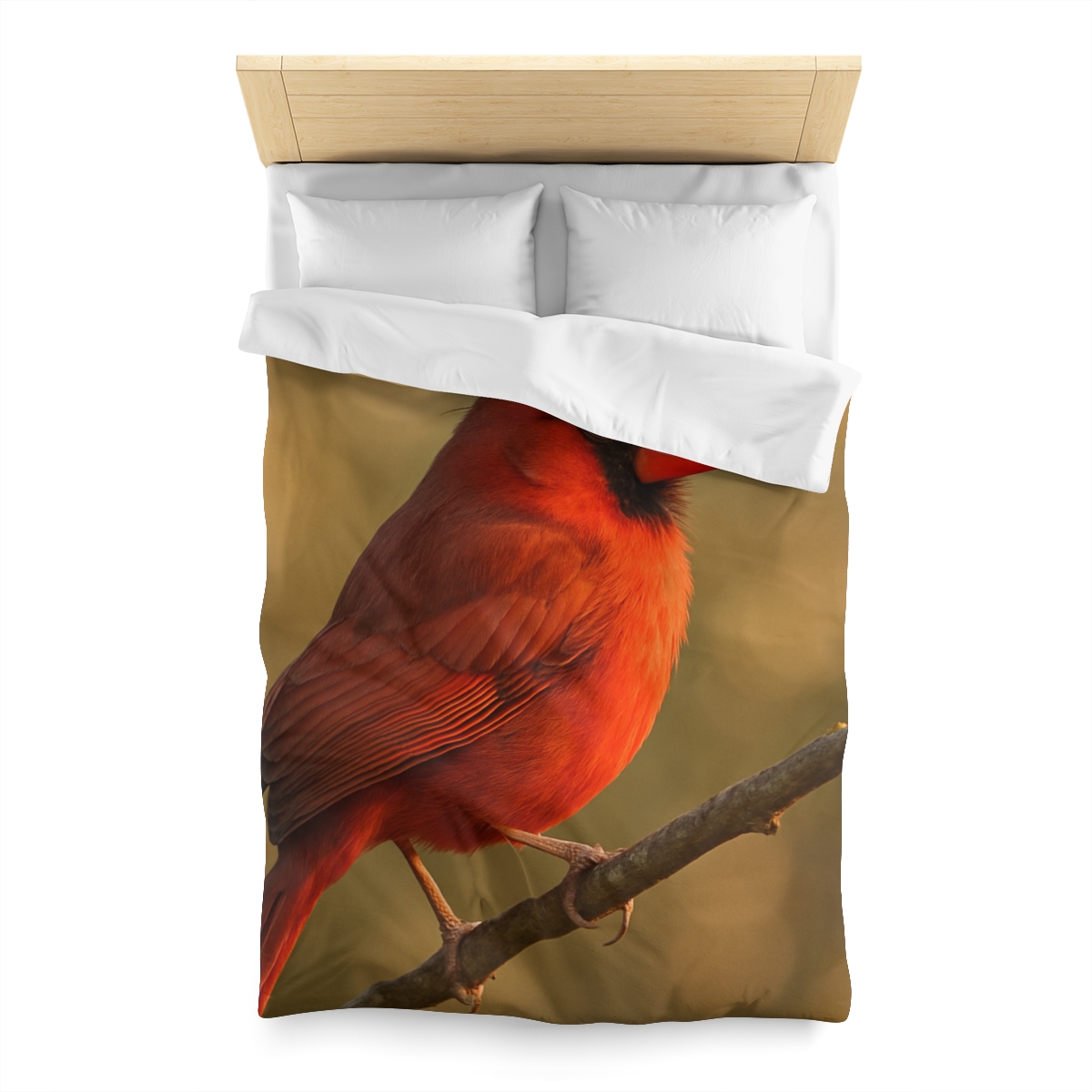 Crimson Pulse Northern Cardinal personalized bedding duvets