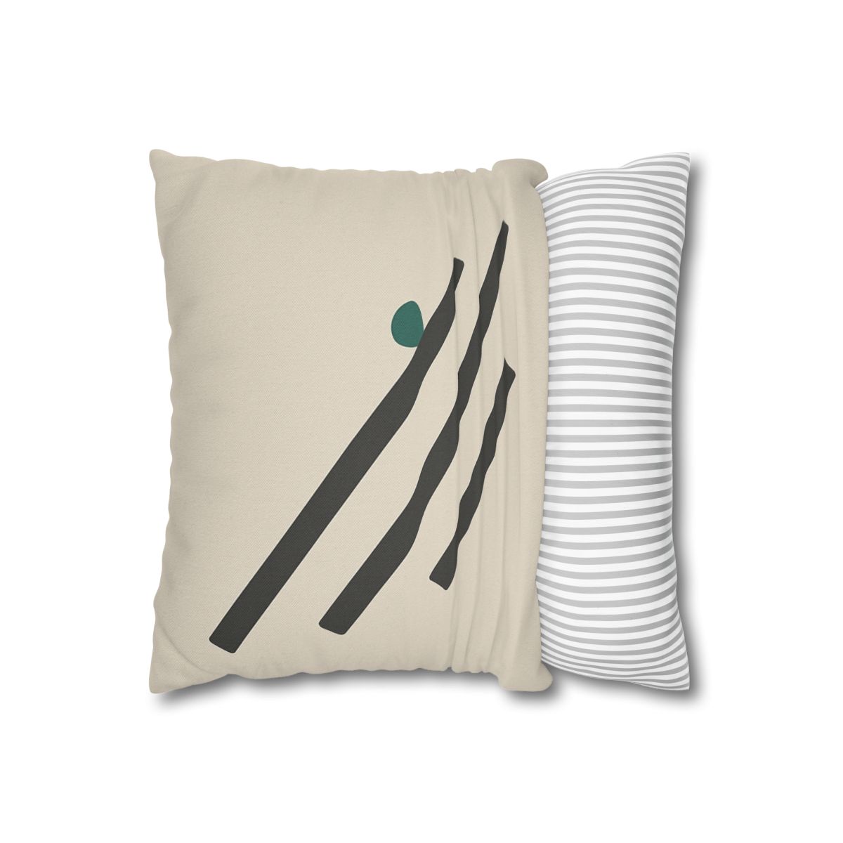 Staggered Short Bars With Quiet Dot designer print pillow cases