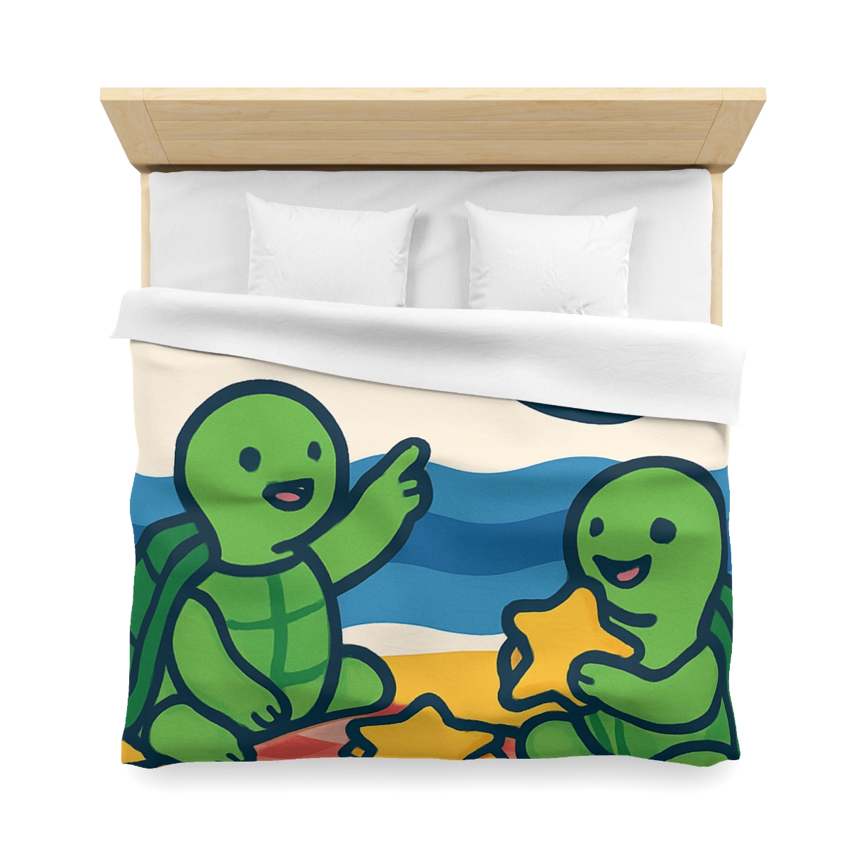 Moon Turtles Tide Time Picnic personalized bedding duvets