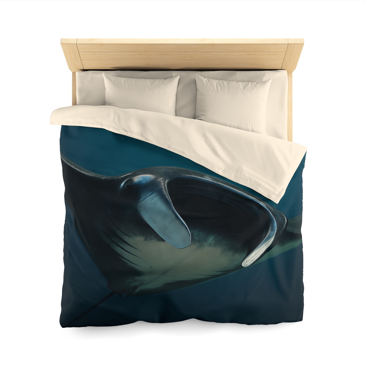 Starlit Glide Manta Ray stylish duvet covers