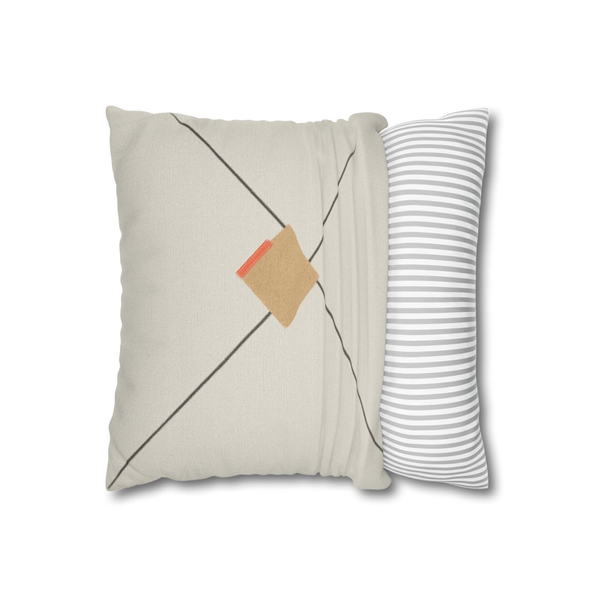 Diagonal Pair And Resting Square soft cotton pillow cases