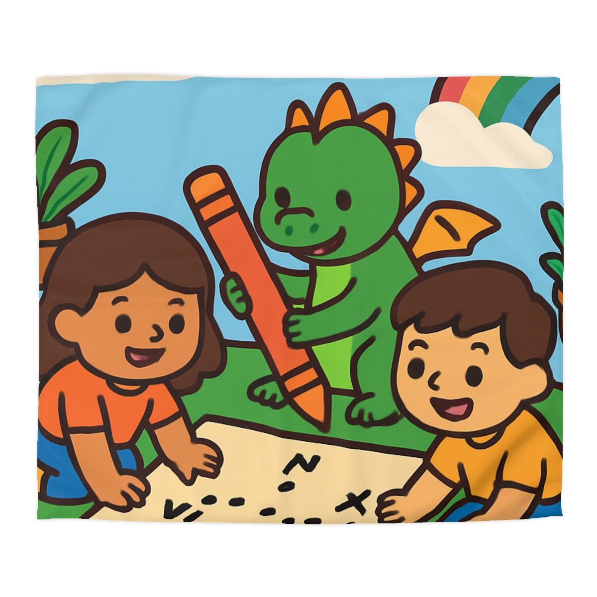 Sky Garden Map Makers With A Baby Dragon stylish duvet covers