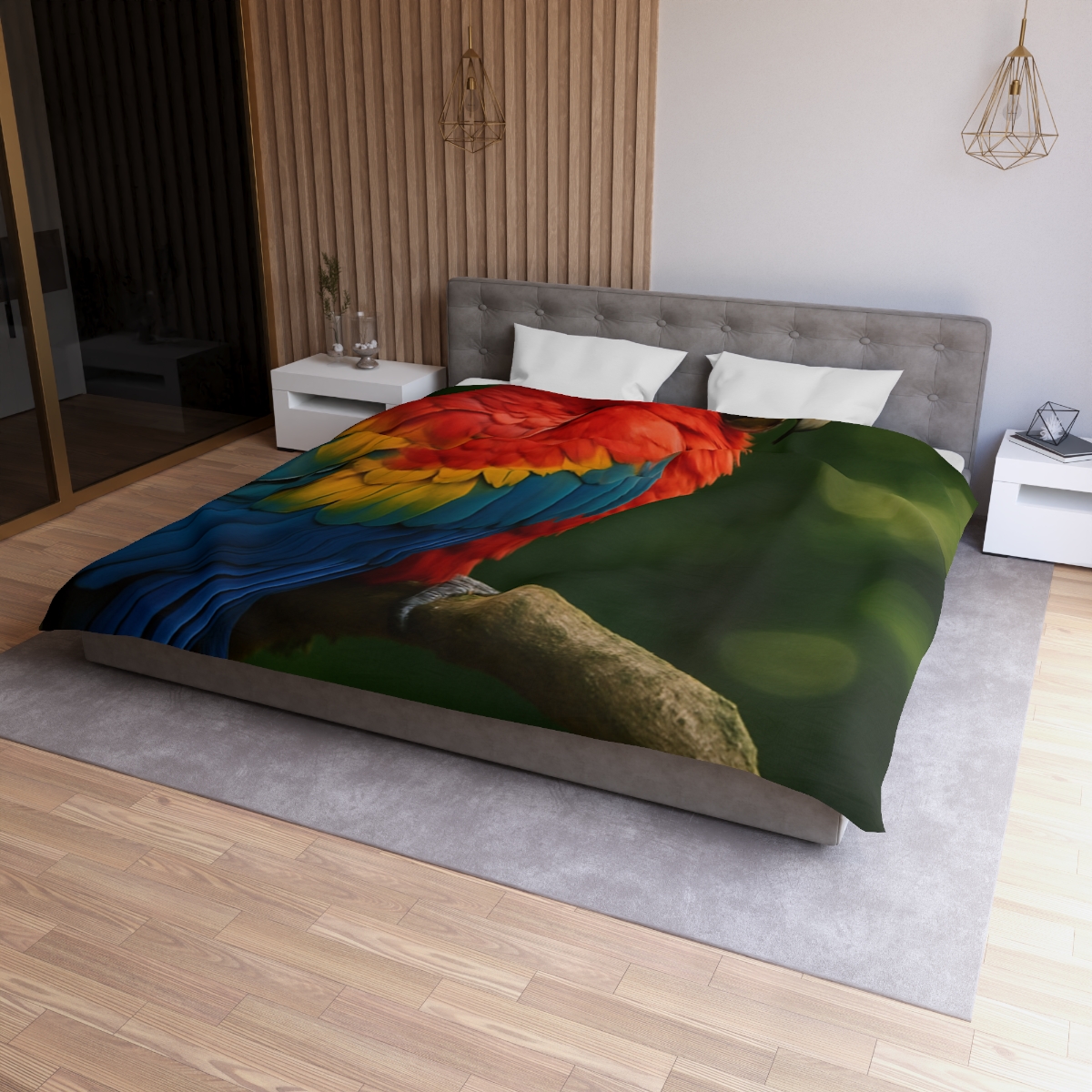 Canopy Flame Scarlet Macaw custom duvets