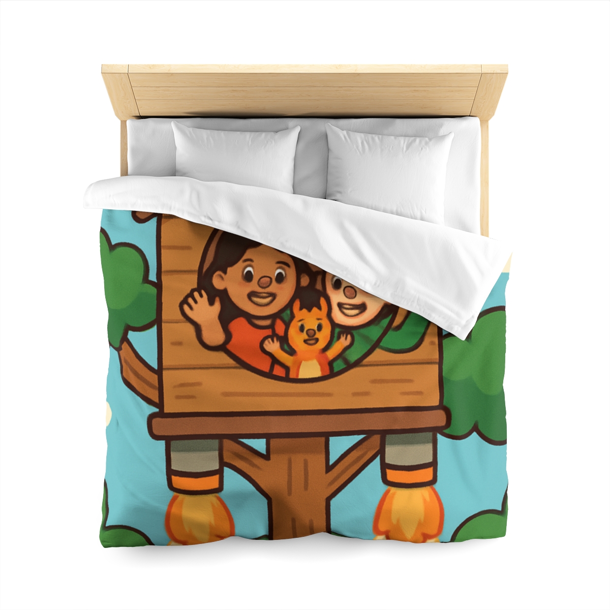 Rocket Powered Treehouse Forest unique patterned duvets