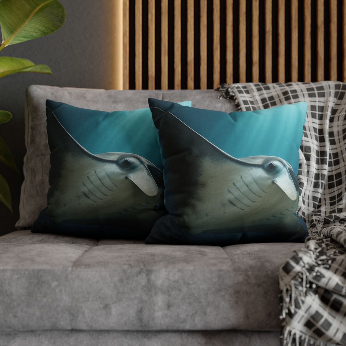 Silk Wing Drift Manta Ray custom pillow cases