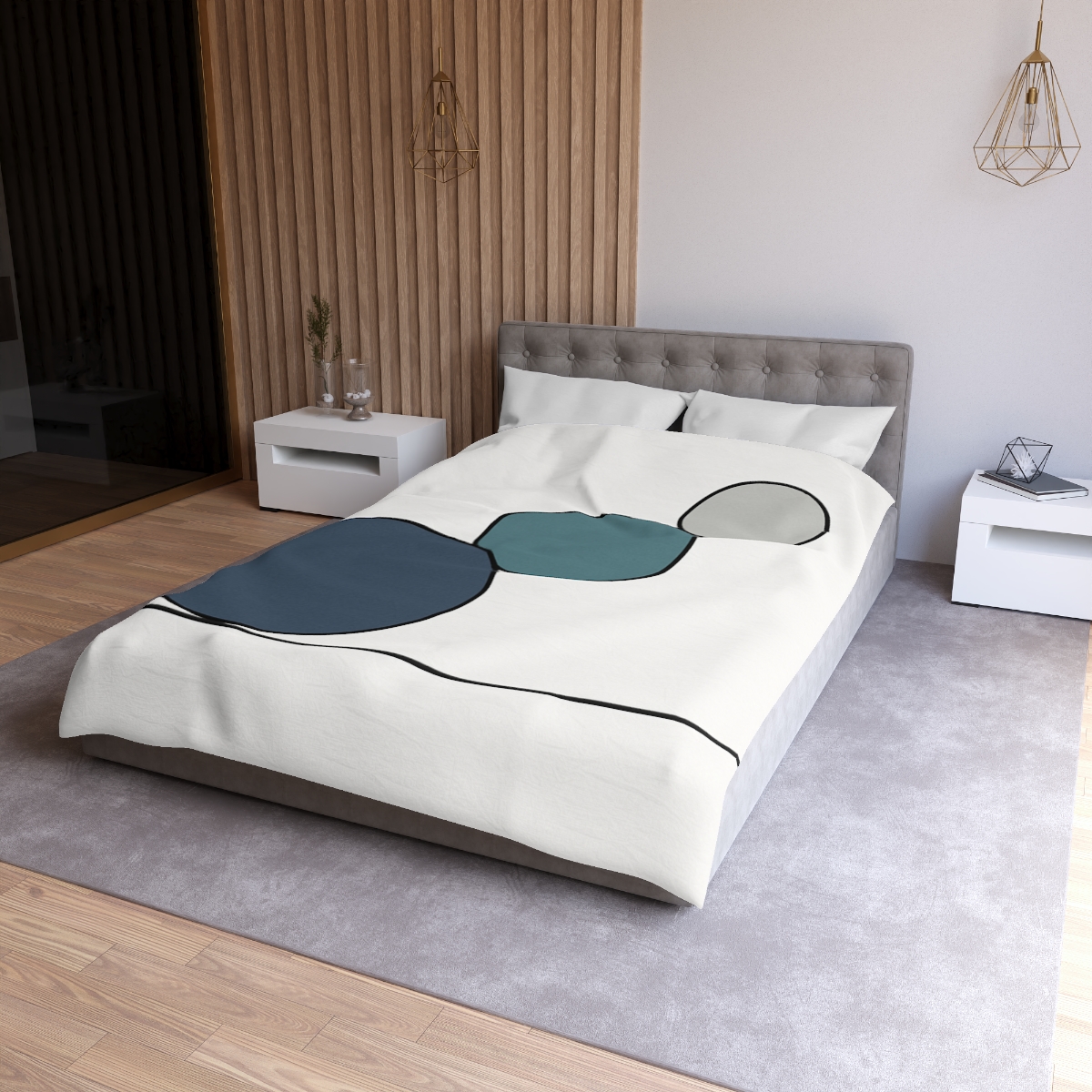 Staggered Circle Trio custom duvets