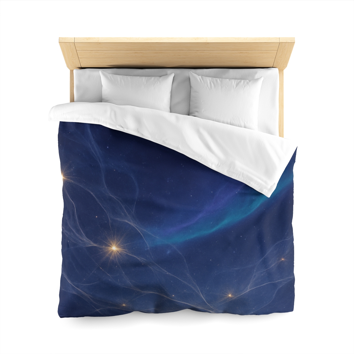 Nebular Lattice Aurora designer printed duvets