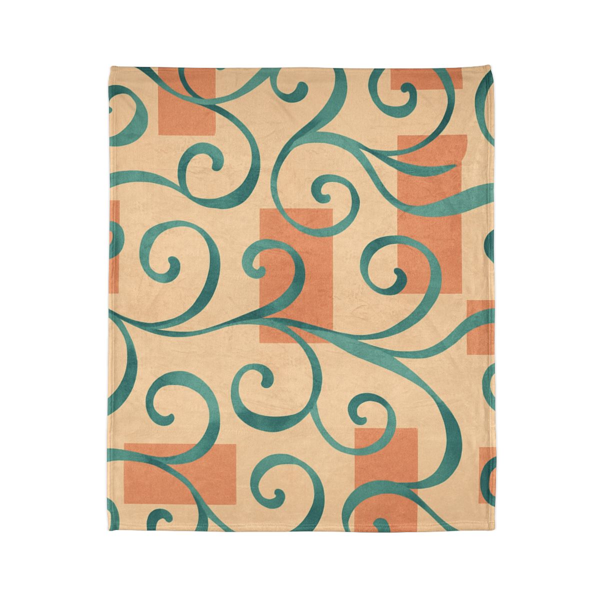 Tendril Ribbon Grid designer printed blankets