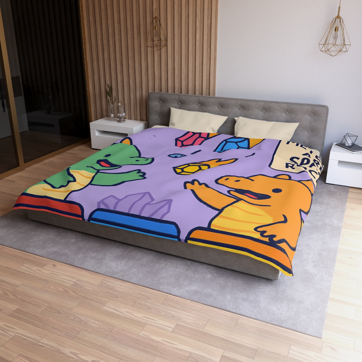 Crystal Cave Dragons Sorting Gem Meteors soft comforter duvets