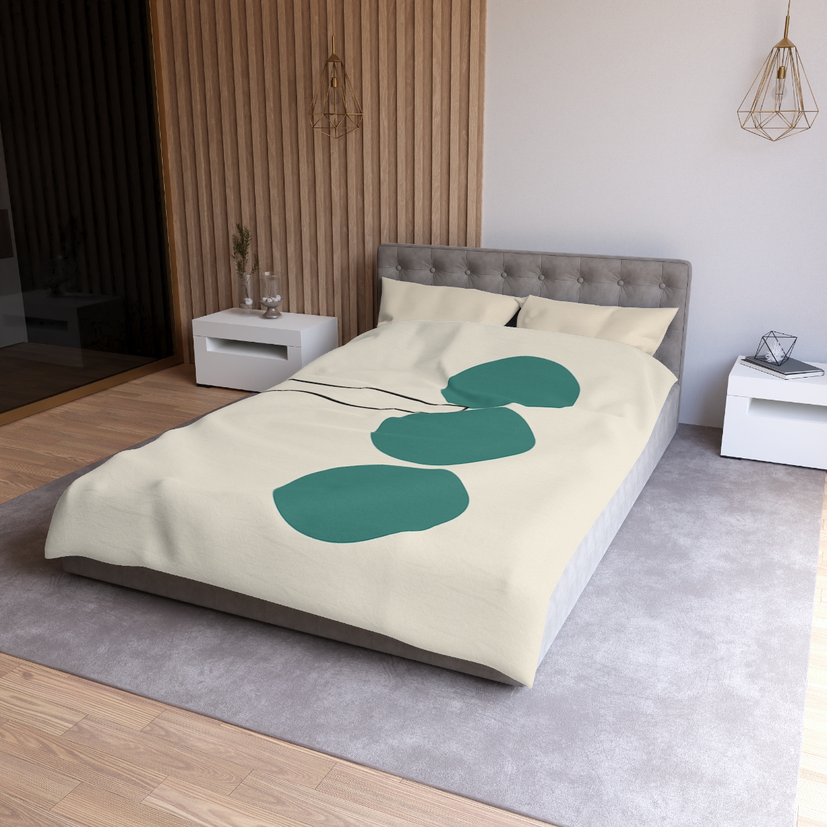 Staggered Circle Trio With Offset Bar warm winter duvets