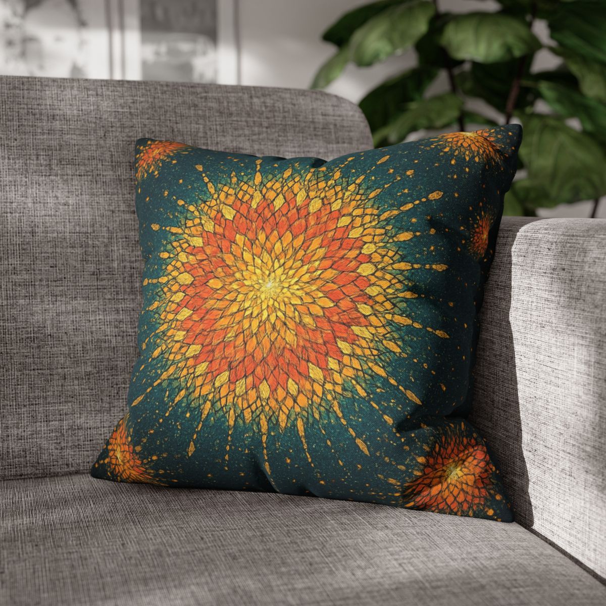 Starburst Mosaic Halo personalized pillow covers