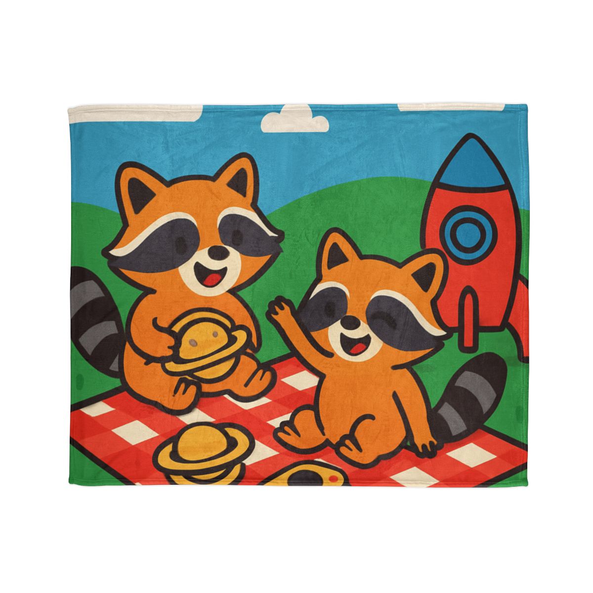 Rocket Racers Picnic decorative home blankets