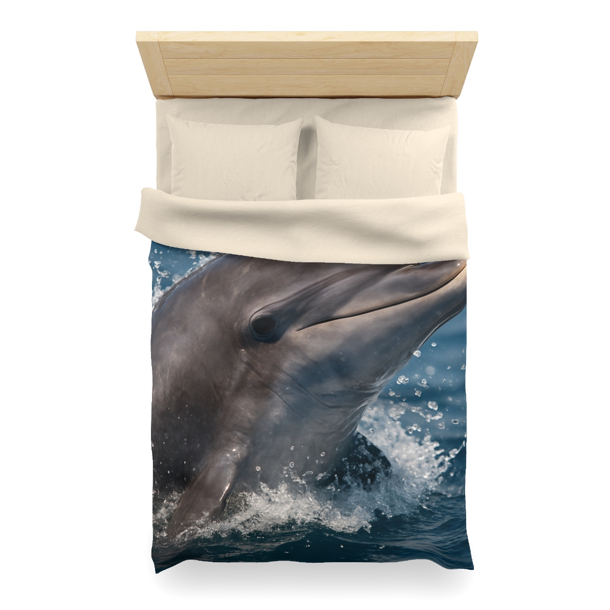 Mirrorflash Common Bottlenose Dolphin designer printed duvets