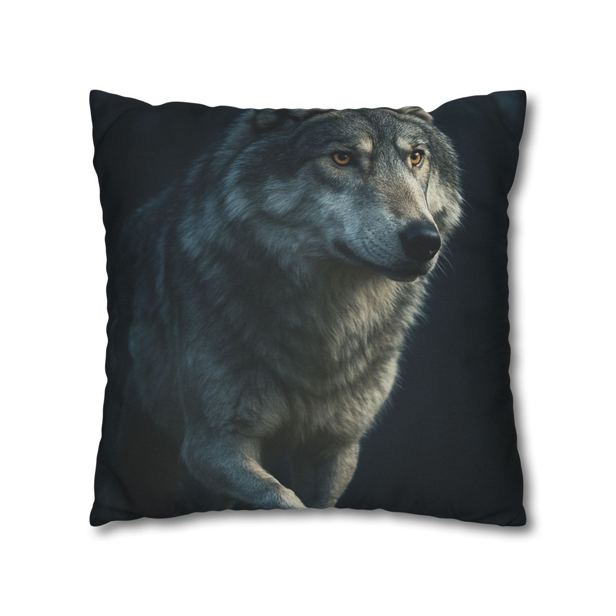 Moonlit Pause Gray Wolf personalized pillow covers
