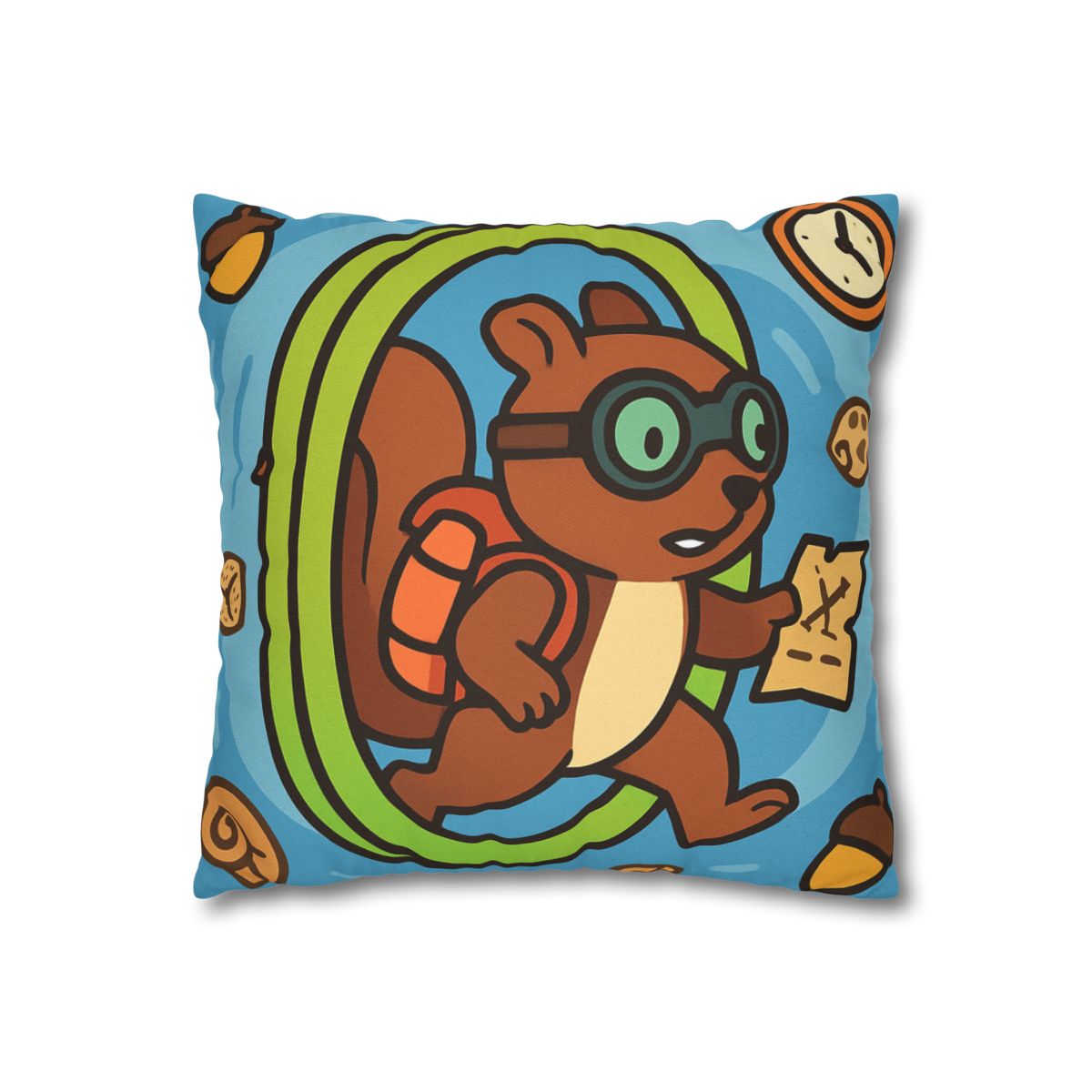Time-Traveling Squirrel Explorer comfortable bedding pillow covers