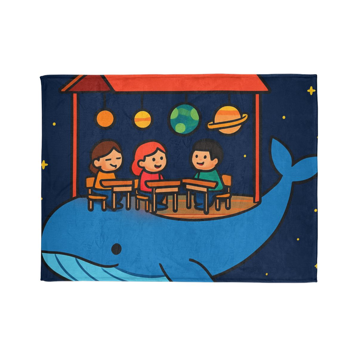 Cosmic Whale Classroom custom blankets