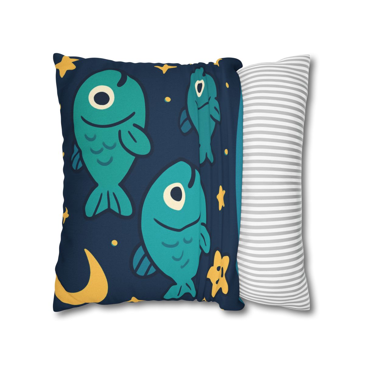 Starry Space Fish School soft cotton pillow cases