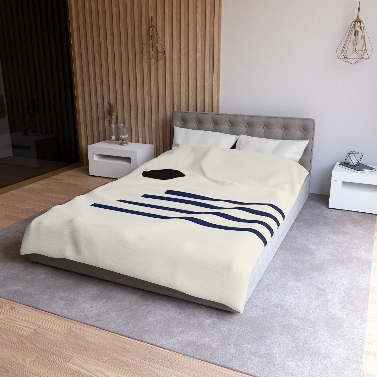 Quiet Orbit Bar Quartet unique patterned duvets