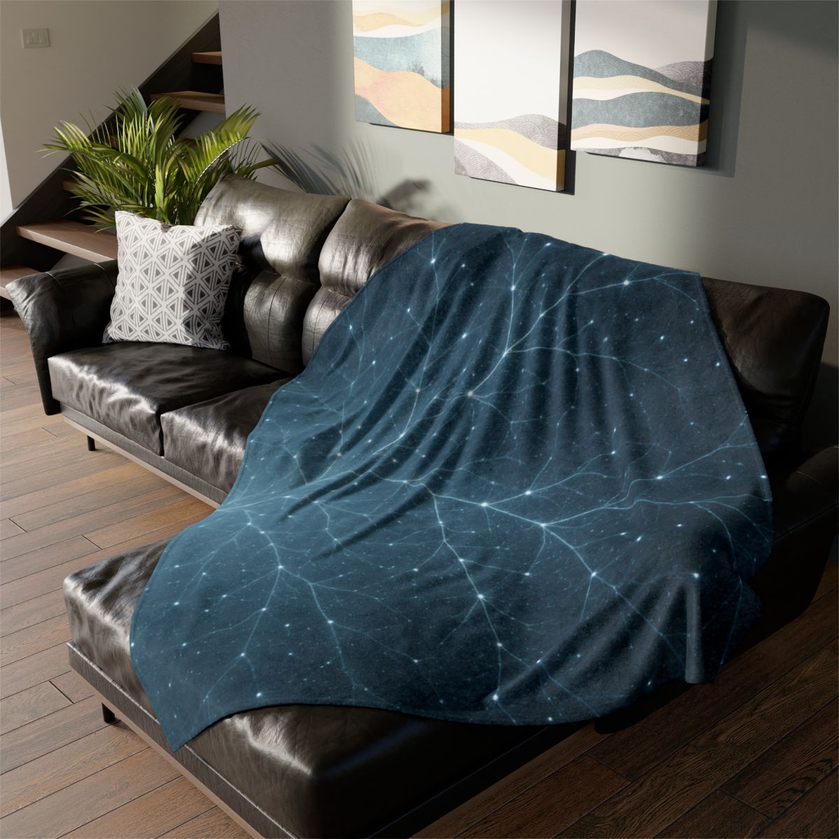 Starlit Fractal Canopy trendy patterned blankets
