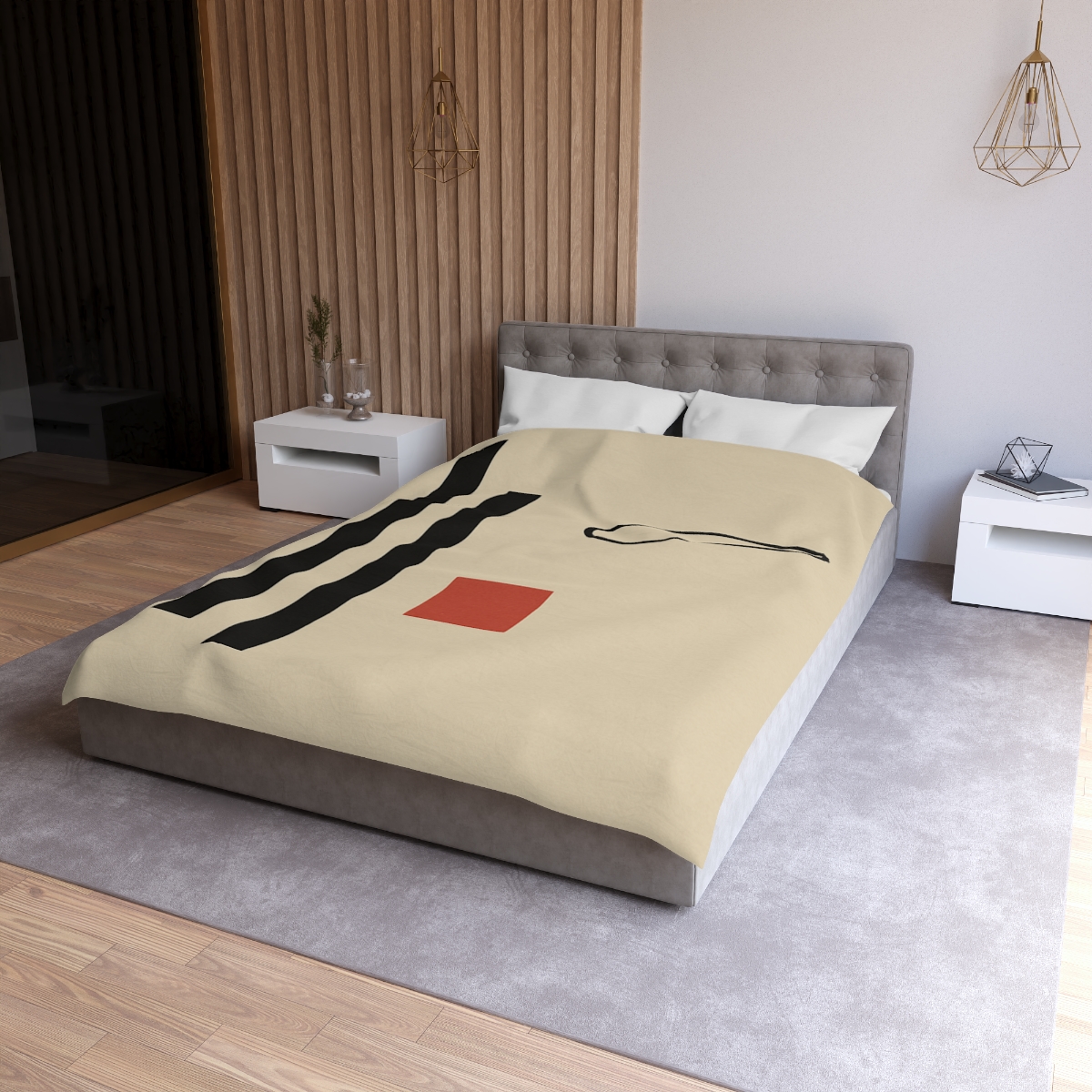 Aligned Posts With Floating Oval stylish duvet covers