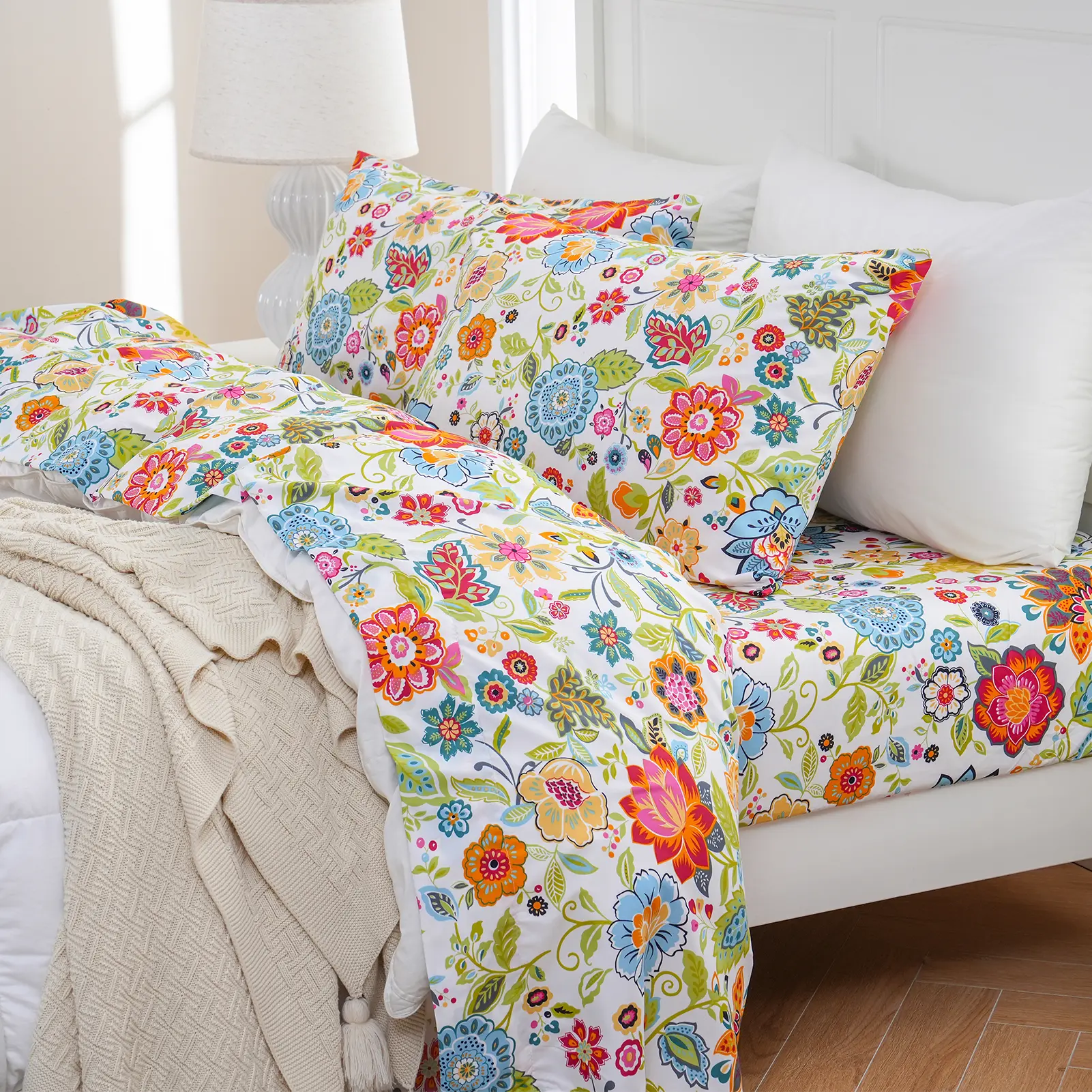 Brushed Microfiber Cooling Bed Sheet Set With Extra Deep Pocket