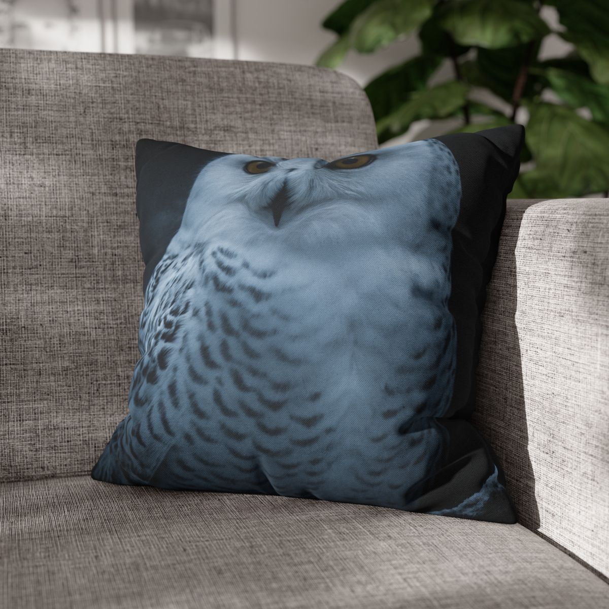 Midnight Watch Snowy Owl comfortable bedding pillow covers