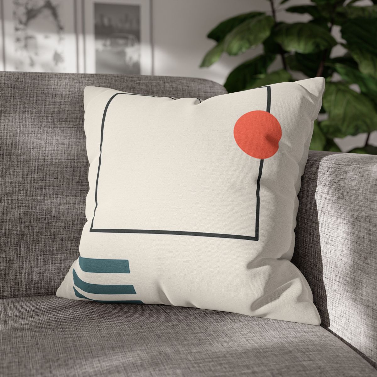 Quiet Orbit With Split Frame designer print pillow cases