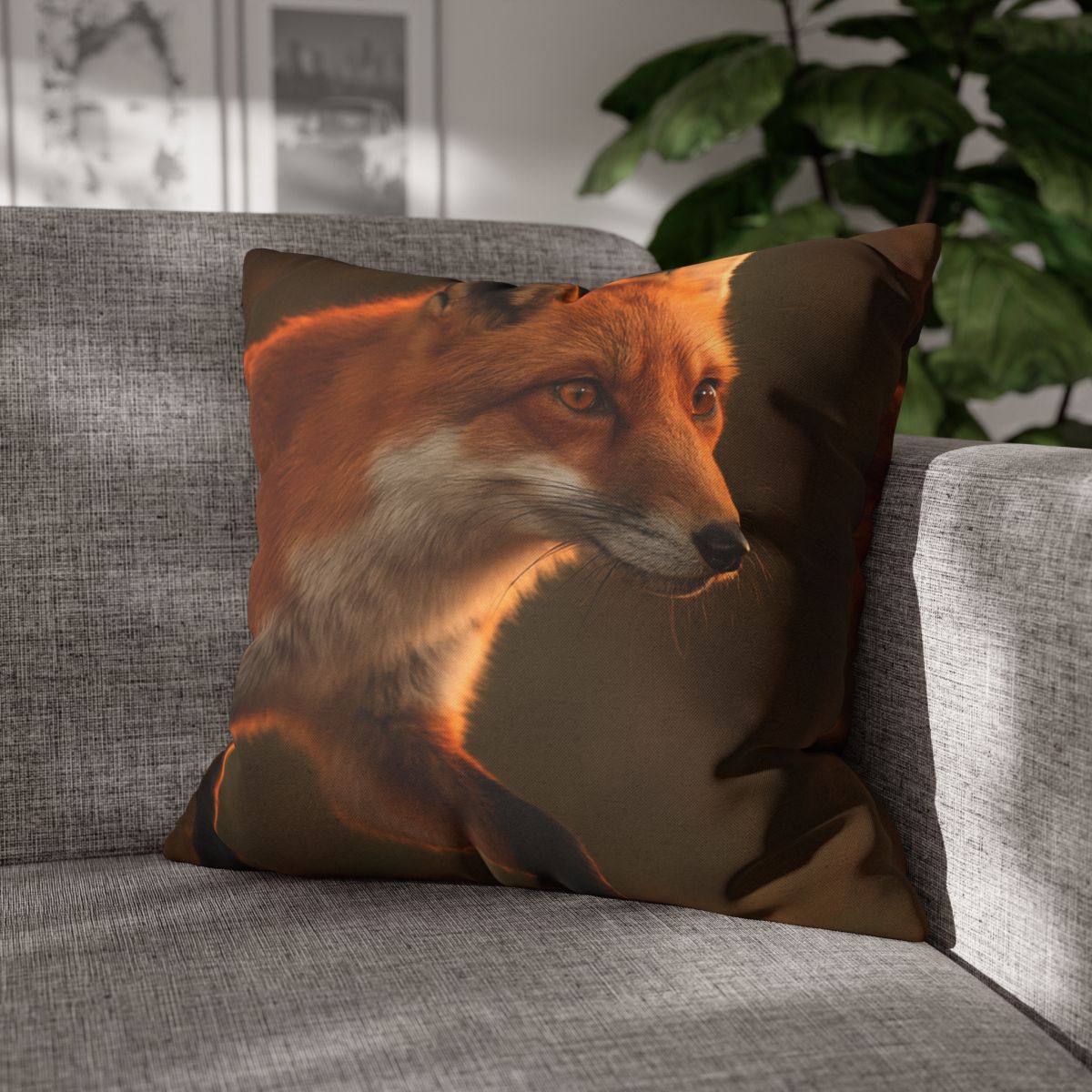 Crimson Whisper Red Fox personalized pillow covers