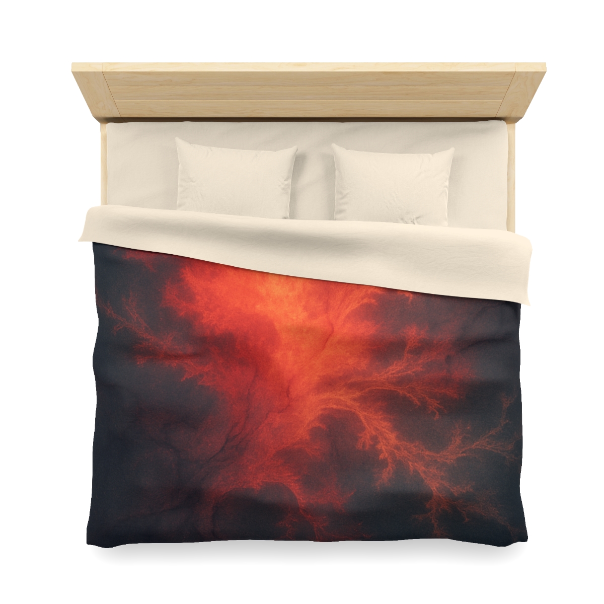 Fractal Nebula Tidal Bloom stylish duvet covers