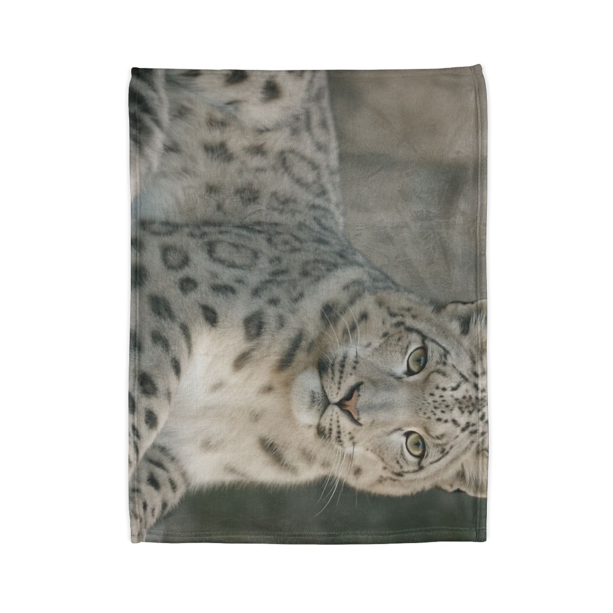 Hidden Realm Snow Leopard soft fleece blankets