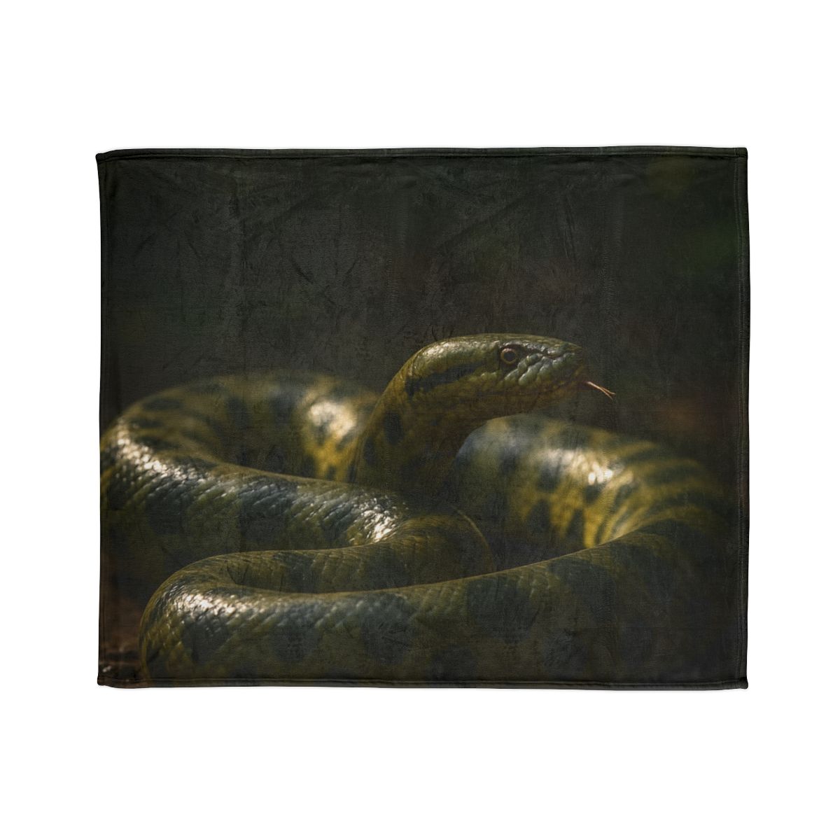 Shadow Ribbon Green Anaconda warm winter blankets