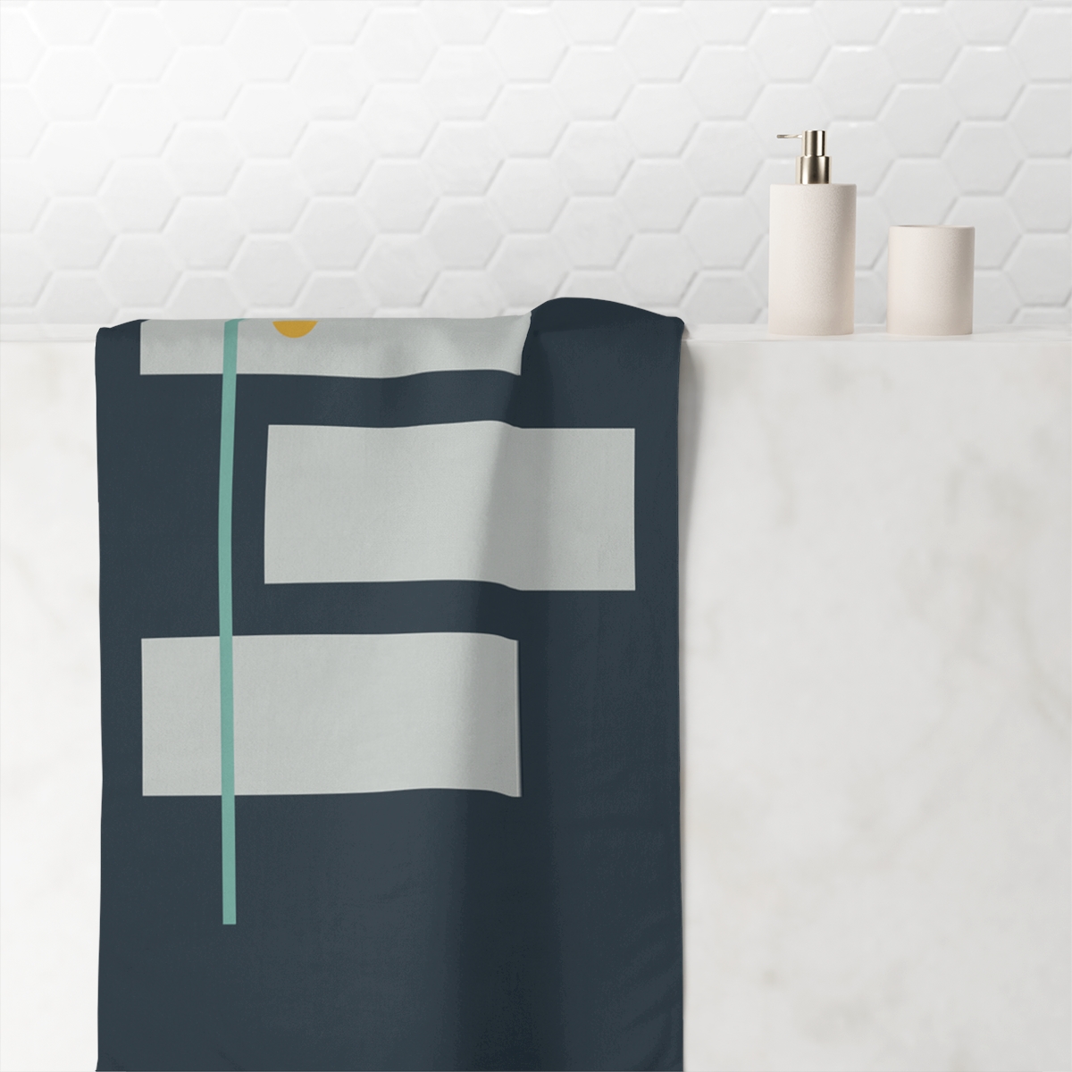 Staggered Bars With Shared Axis Dot designer printed towels