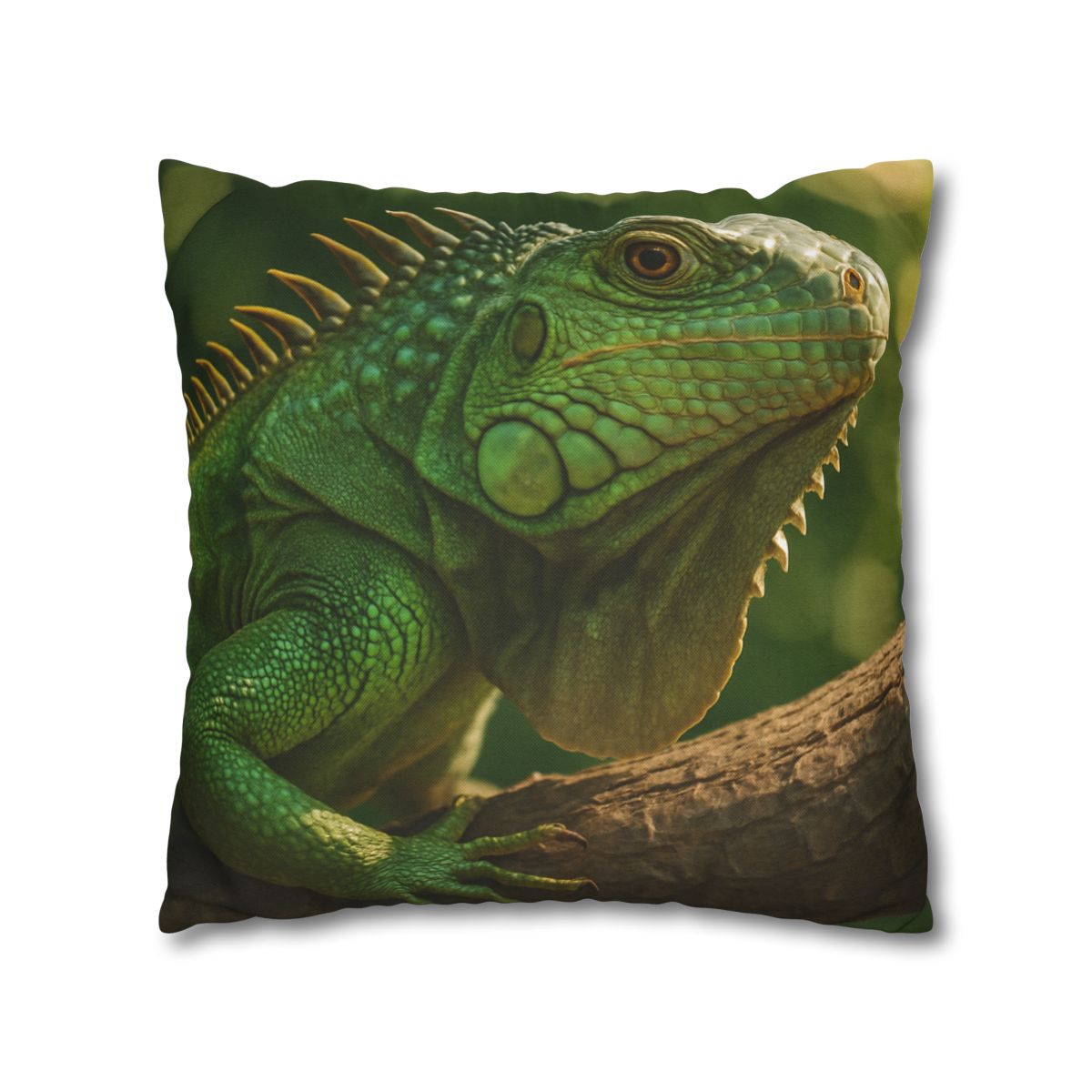 Sun Dappled Green Iguana custom pillow cases