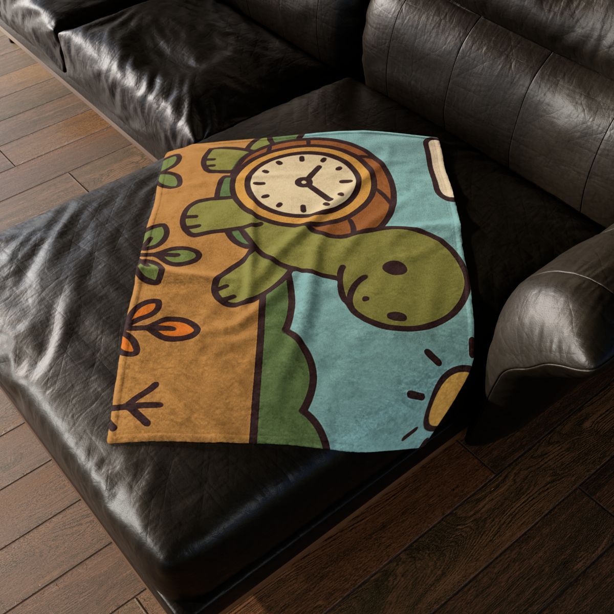 Time Travel Turtle Garden stylish throw blankets