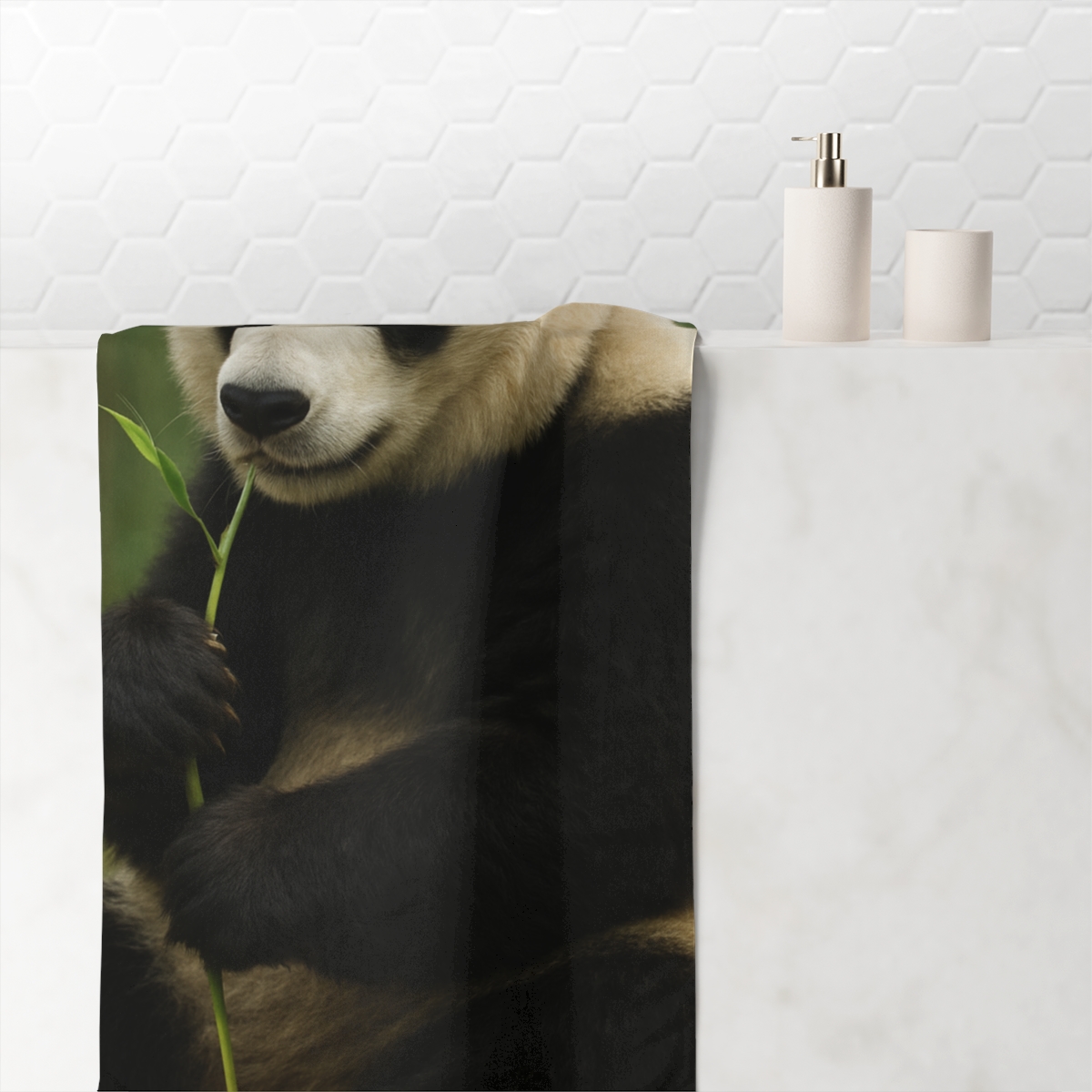 Bamboo Glow Giant Panda soft cotton towels