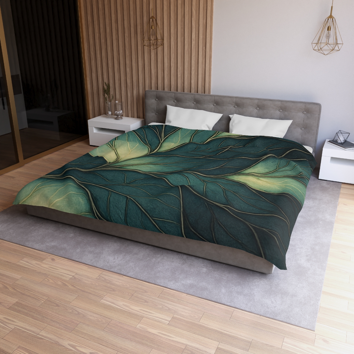 Vein Lattice Aurora Bloom designer printed duvets