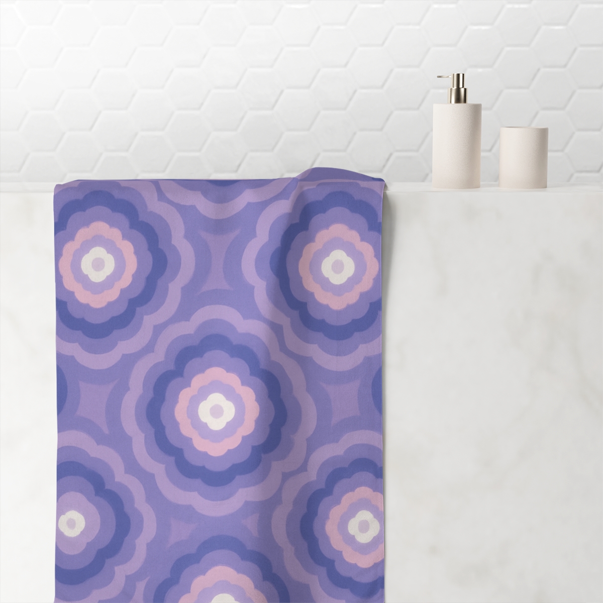 Bloom Ripple Tessellation soft cotton towels