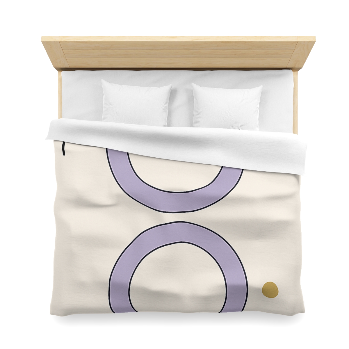 Arc Corner With Paired Rings personalized bedding duvets
