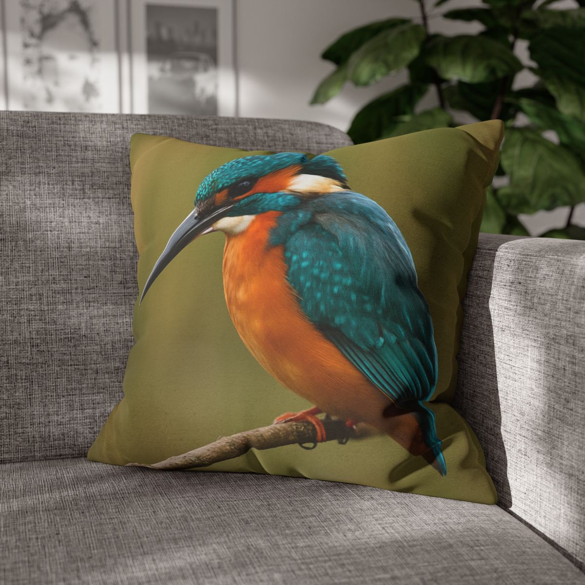 Azure Flash Kingfisher personalized pillow covers