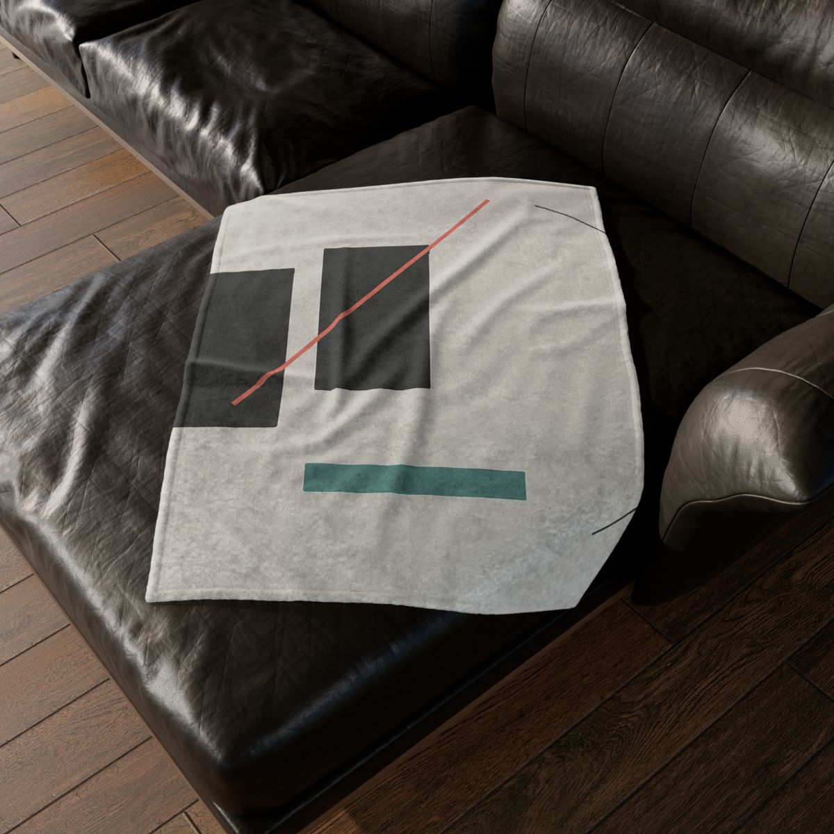 Stacked Rectangles With Crossing Arc custom blankets