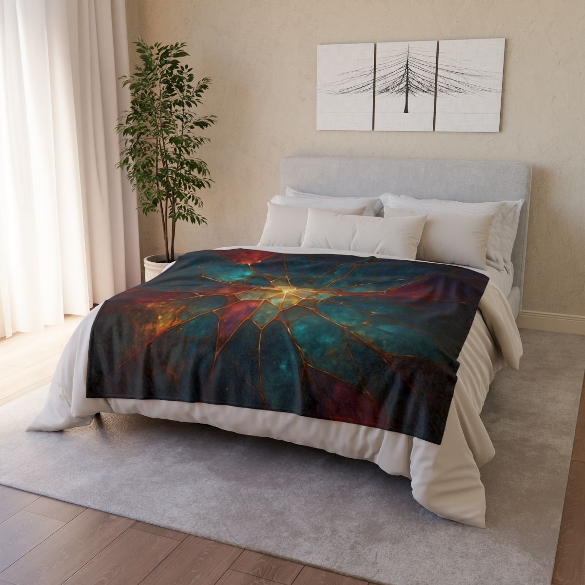Prismatic Nebula Glasswork unique gift blanketscustom blankets