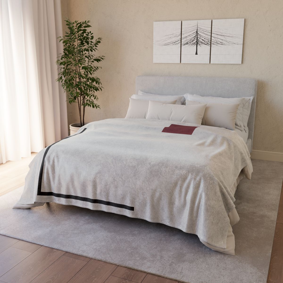 Corner Frame With Floating Square unique gift blankets