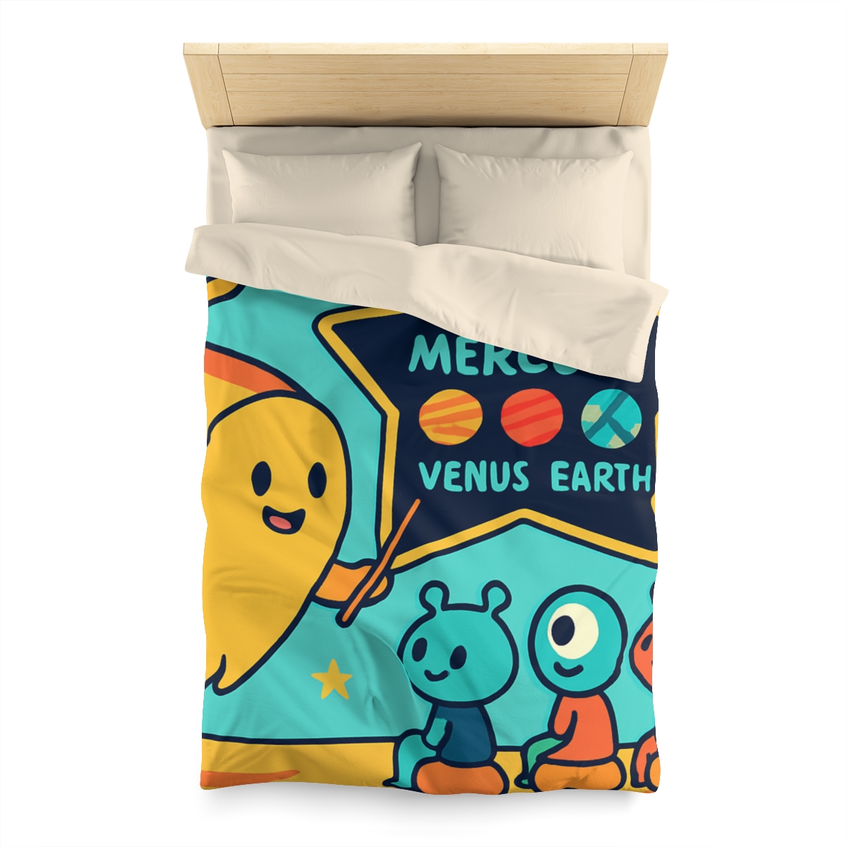 Comet Classroom On A Floating Asteroid unique patterned duvets