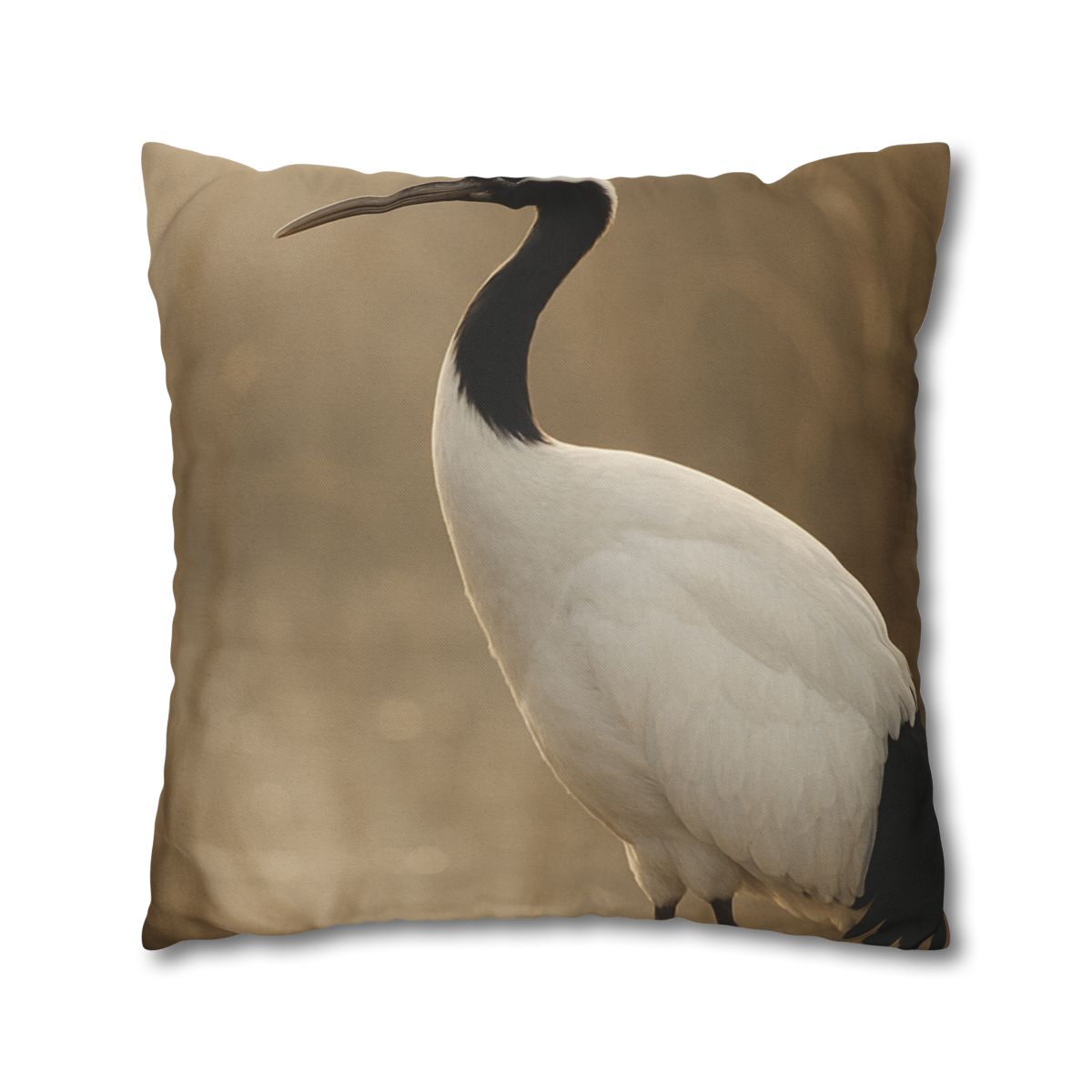 Silent Poise Red Crowned Crane trendy patterned pillow cases