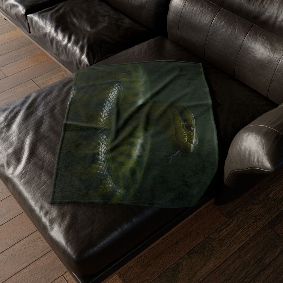 Starlit Coil Green Anaconda trendy patterned blankets