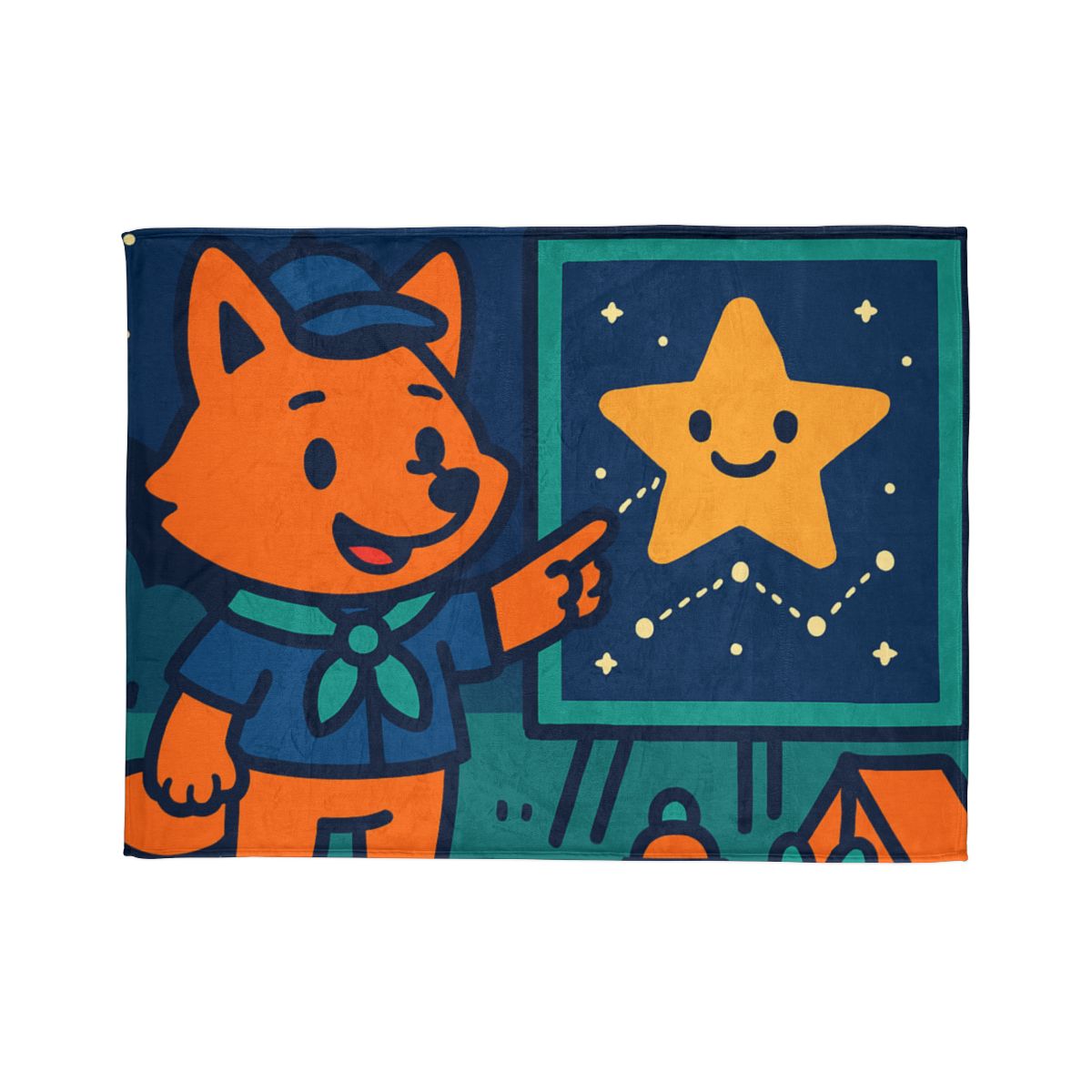Stargazing Fox Scouts decorative home blankets