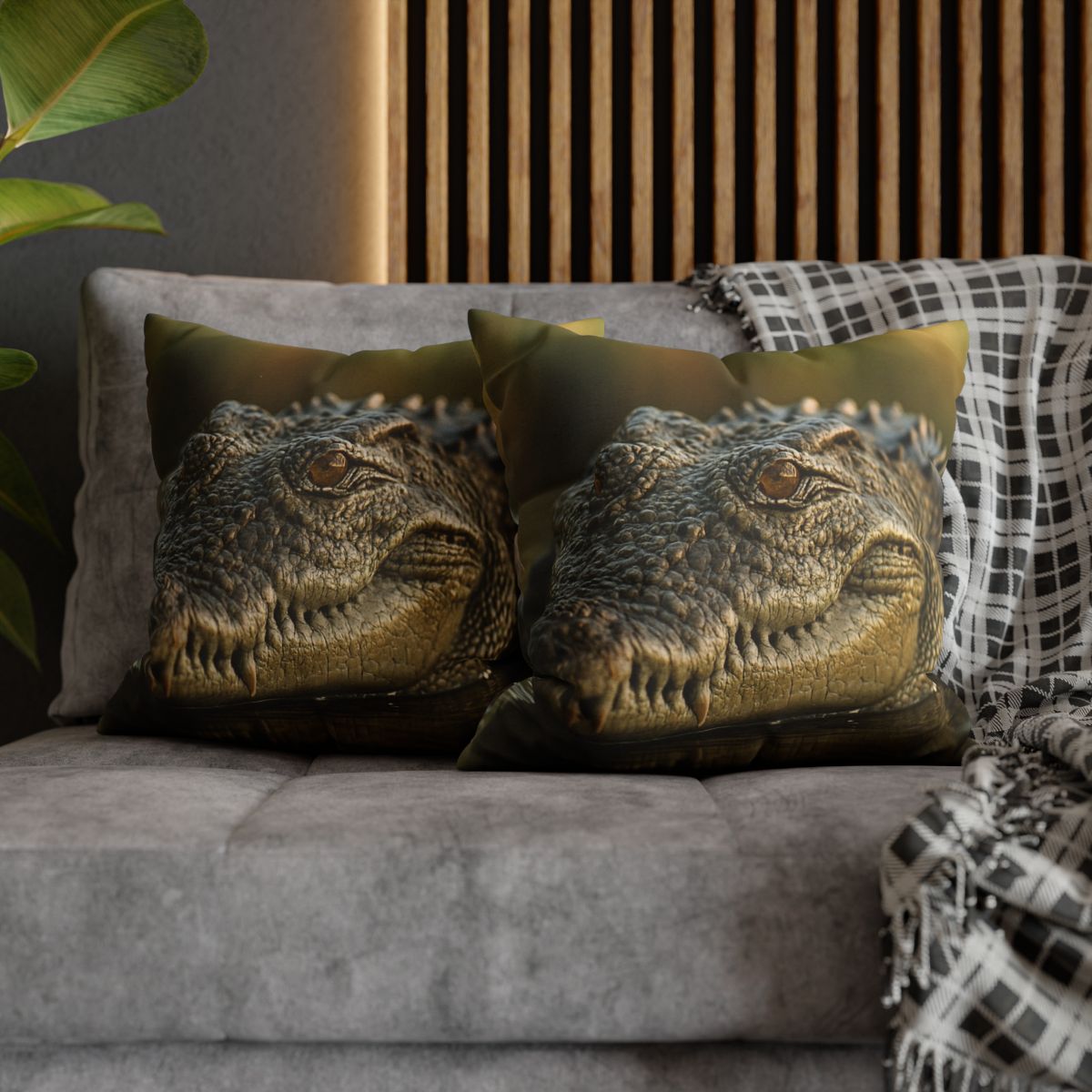Ember Eye Saltwater Crocodile trendy patterned pillow cases