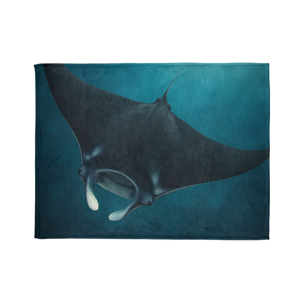 Cosmic Glide Manta Ray personalized cozy blankets